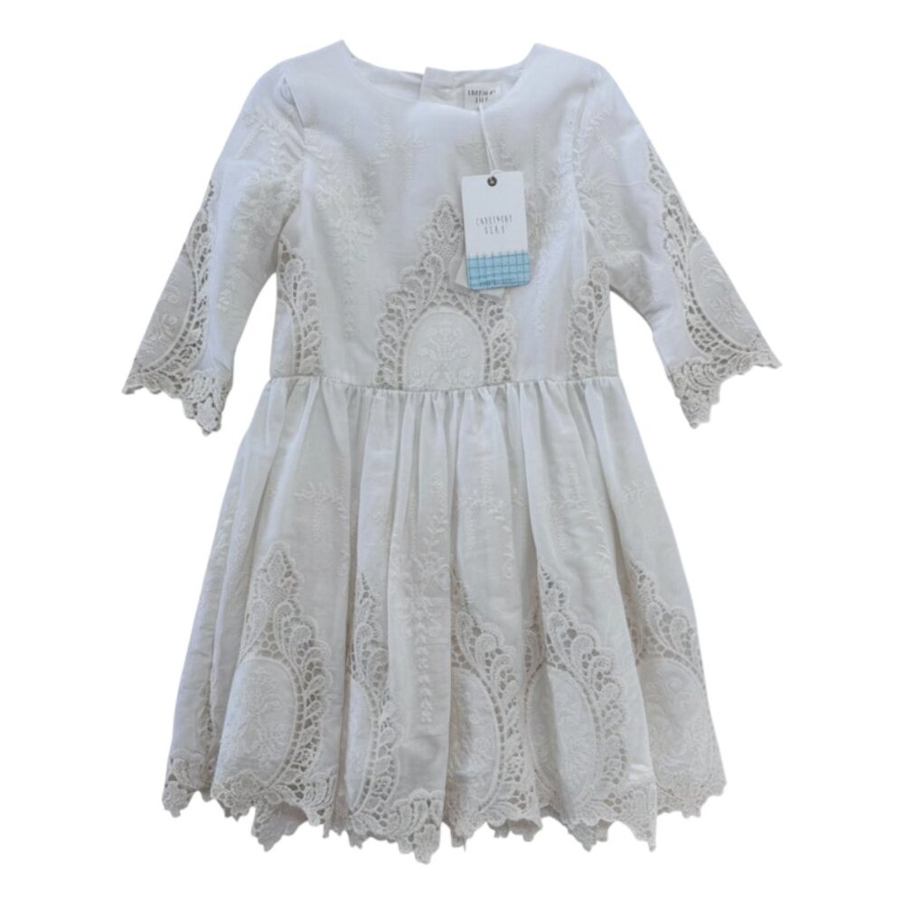 CARREMENT BEAU - EMBROIDERED DRESS - 100% COTTON - NWT
